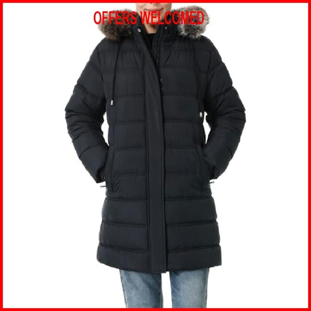 Women's Waterproof Puffer Jacket with Detachable Hood Winter Coat - Picture 3 of 8